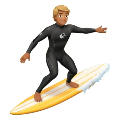A surfer riding a large wave, skillfully balancing on their board as the ocean crashes around them. The scene captures the energy and excitement of surfing, with the sun setting in the background and the water sparkling under the light. sticker