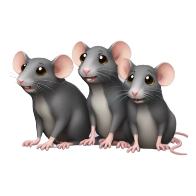 three rats sticker