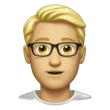 Alexander Greene, a blonde designer without glasses sticker