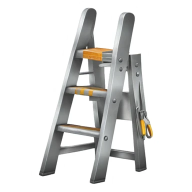metallic stepladder and toolbox sticker