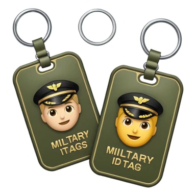 Military ID tags  sticker
