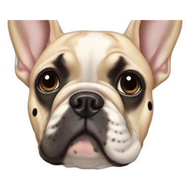 French bulldog beige with A lot of black spots on the head sticker