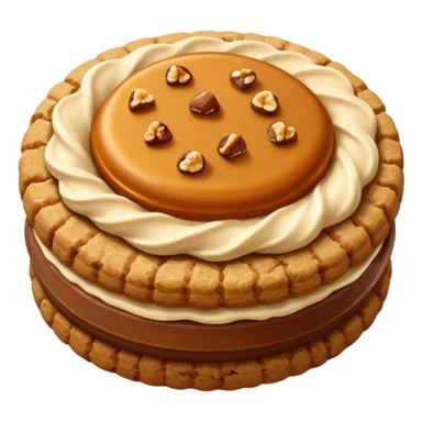 Cookis praline and hazelnut and cramel sticker