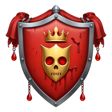 brasão sangrando medieval rosa de sangue vermelha sticker
