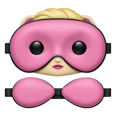 isolated girly silky sleep mask for better sleep sticker