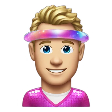 Fancy disco futuristic Jonathan Toews in rainbow bubble sticker