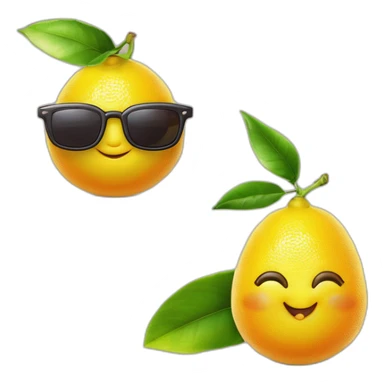 Citron qui porte des lunettes de soleil  sticker