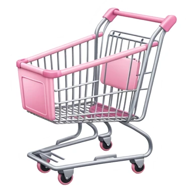 light pink shopping cart sticker