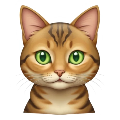 Ears Folded Mackerel Tabby Green Eyes Scotch Fold Cat sticker