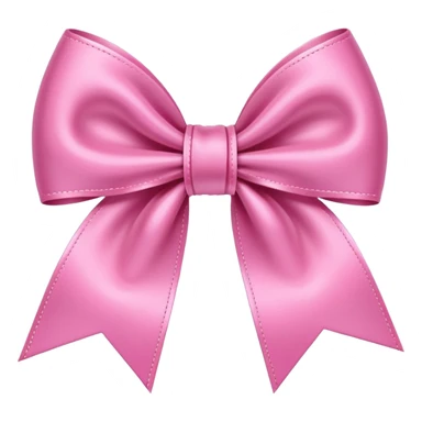 cute pink ribbon bow for hair sticker