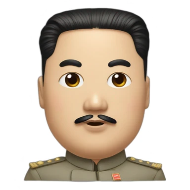 kim jong un with a moustache, dictator sticker