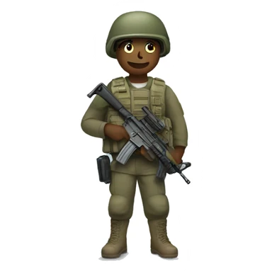Armed forces with smg sticker