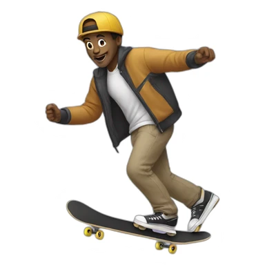 Un homme qui fais du skate sticker