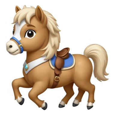 shi tzu riding a pony sticker