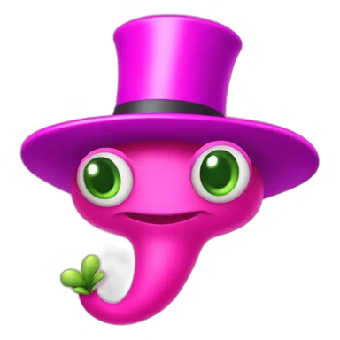 Pink peashooter With magician hat sticker