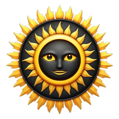Gothic sun without face sticker