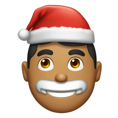 cristiano ronaldo with a christmas hat sticker