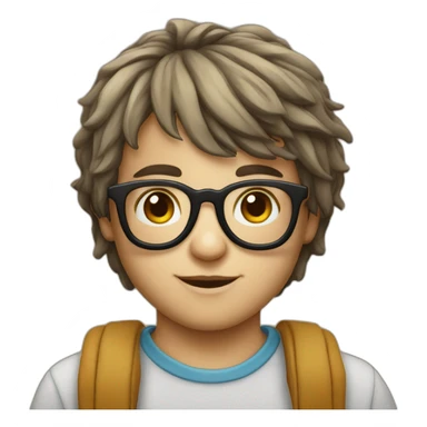 Enfant avec des lunettes sticker