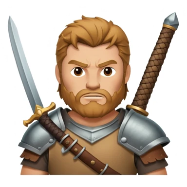 Beowulf Norse warrior hero with sword sticker