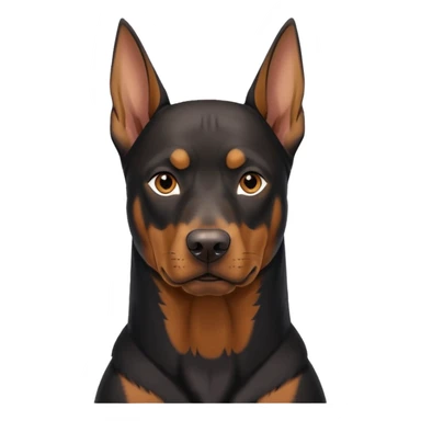 Dobermann no cropped ears sticker