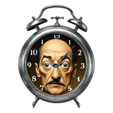 salvador dali melted clock sticker