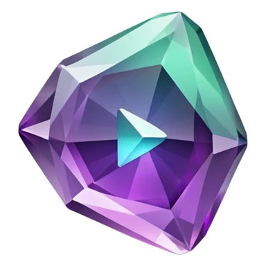 Alexandrite shaped Youtube play button sticker