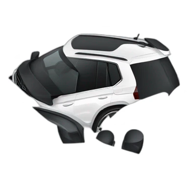 White Vw tiguan r line 2020 with black rims sticker