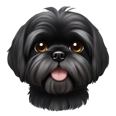 Black shih tzu  sticker