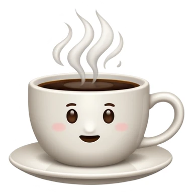 Cup of coffee white sticker