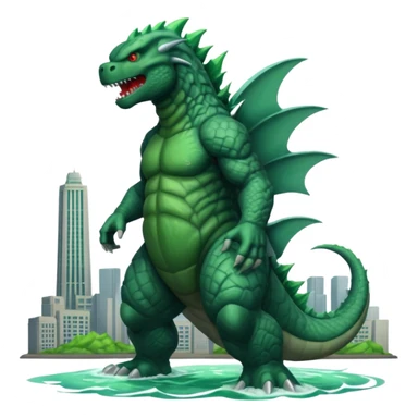 Buatkan gambar Godzilla yg sedang marah sticker
