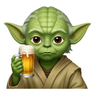 Yoda qui boit une biere sticker
