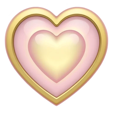 Heart with a halo in soft pink, beige and yellow pastel colors sticker