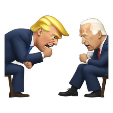 Trump vs Biden sticker