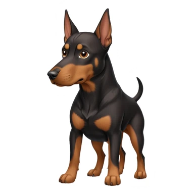 Dobermann hängeohren sticker