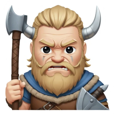 crying Viking with an ax in his hands
realistic sticker