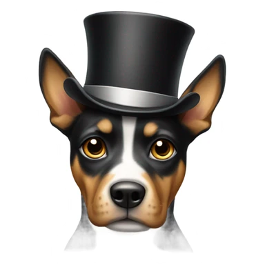 Dog with a top hat  sticker