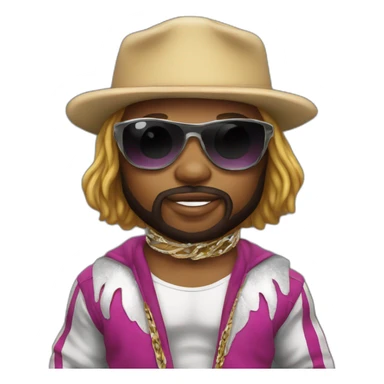 a baby dressed as Randy Savage sticker