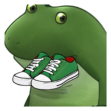 un tiburon con zapatos sticker