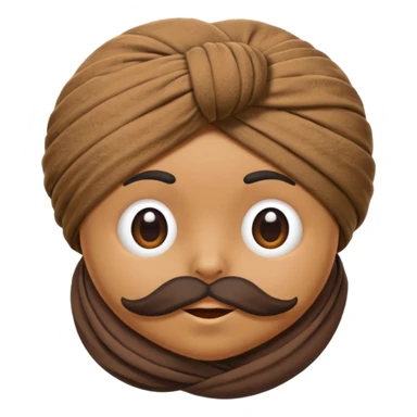 Poo with turban sticker