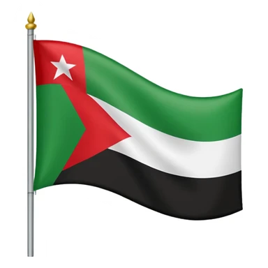 The flag had a three lined color, the top is green with Arabic written لا اله الا الله محمد رسول الله، in the moliddle it's white with black star, in the bottom is red color sticker