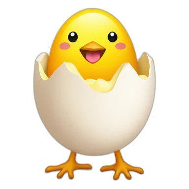 Egg with baby chicks legs sticker
