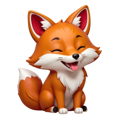 Cinematic Cute Yawning Fox Portrait Emoji, Head tilted slightly with a dramatic, wide-open yawn, showcasing a soft, velvety red Fur with subtle white accents, floppy ears slightly drooping, round amber eyes barely open in drowsy contentment, Simplified yet irresistibly adorable features, highly detailed, glowing with a soft, cozy glow, high shine, relaxed yet expressive, stylized with a touch of natural whimsy, bright and endearing, soft glowing outline, capturing the essence of a sleepy yet affectionate fox, so drowsy it feels like it could stretch right out of the screen and curl up for a nap! sticker