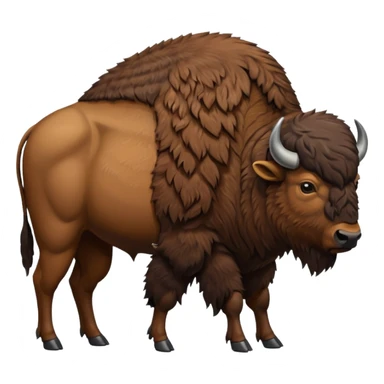 Bison back structure sticker