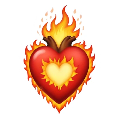  Herz hüpfen brennen sticker