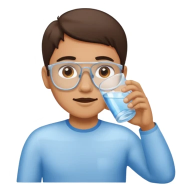 persona bebiendo agua sticker