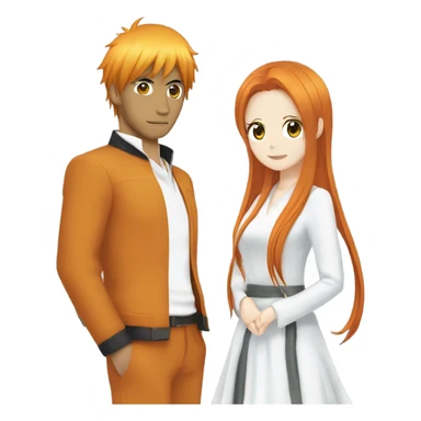 Ichigo with orihime sticker