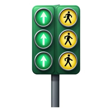 Crosswalk Light icon , Countdown timer light. sticker