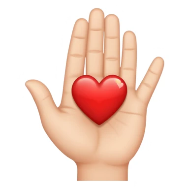 Une main qui forme un demi cœur sticker