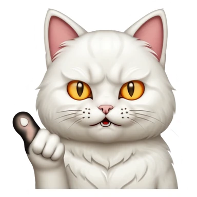 Cat showing middle finger sticker