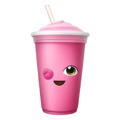  Pink smoothie in a takeaway cup sticker